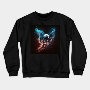 American Eagle and Flag Abstract Art Crewneck Sweatshirt